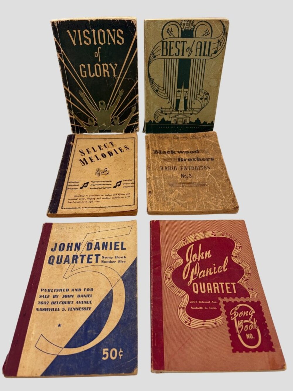 Lot 6 Vintage Southern Gospel Shape Note Songbooks John Daniel Winsett Blackwood